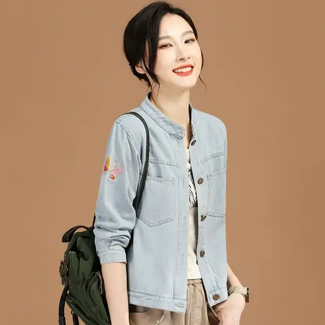 韩潮袭人小香风短款牛仔外套女士春秋2023年新款棒球服宽松夹克衫图片