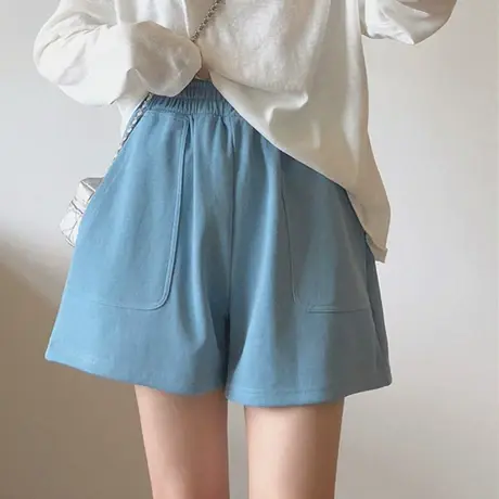 运动短裤女夏季薄款宽松小个子高腰显瘦外穿居家休闲阔腿裤潮ins商品大图