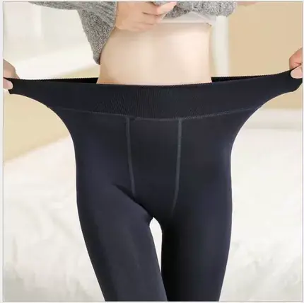 小个子裤子女150cm打底裤女秋冬加绒加厚特厚高腰一体裤保暖棉裤商品大图