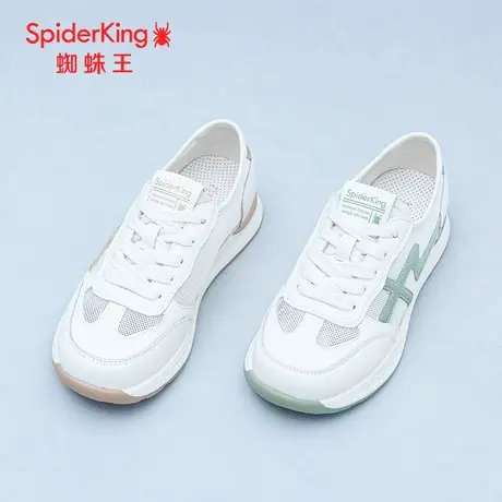 SPIDER KING/蜘蛛王德训鞋女真皮2025夏商场新款小白鞋单网简约潮商品大图