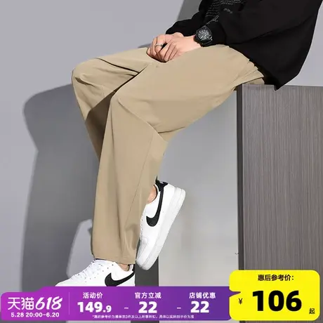唐狮2025春季新款男休闲长裤宽松阔腿裤潮流运动直筒裤简约西装裤商品大图