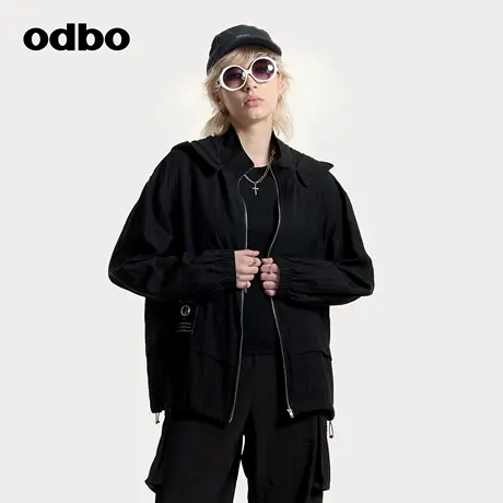 odbo/欧迪比欧外套女士2025新款夏小众设计薄款上衣原创休闲百搭图片