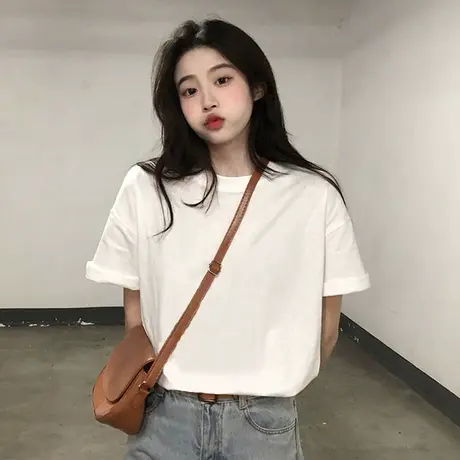 2023新款早春夏季欧货爆款小衫纯欲辣妹别致小上衣ins短袖t恤女装商品大图