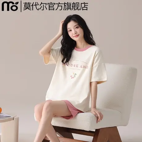 2025新款睡衣女夏季纯棉短袖休闲甜美可爱可外穿卡通家居服套装商品大图
