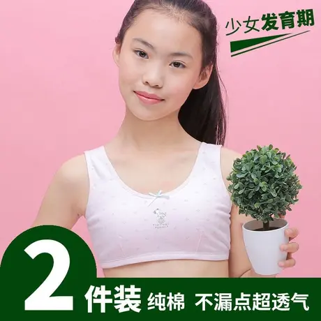 少女文胸初中高中学生大童11-13-14-15-16岁发育期小背心纯棉内衣图片