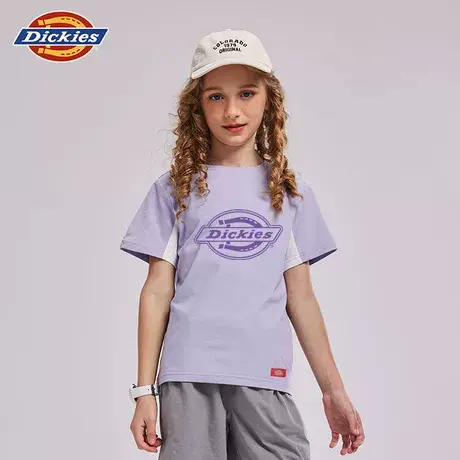 Dickies童装女童短袖t恤女孩2025新款防晒UPF50半袖儿童速干夏装A图片
