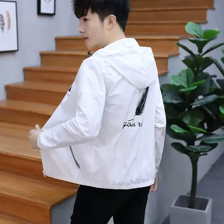 户外防晒衣男士夹克男装薄款透气潮流外套青少年夏季韩版防晒服图片