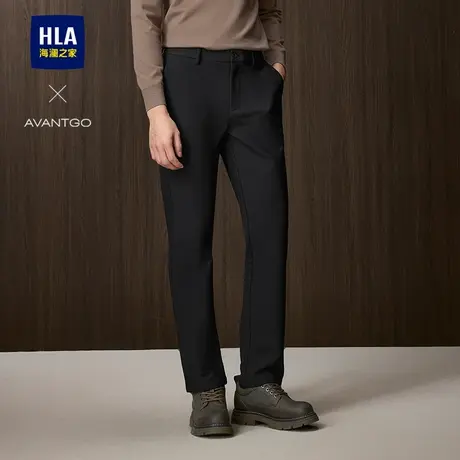 HLA/海澜之家轻商务挺括直筒西装裤25秋季新款微弹休闲长裤子男士图片