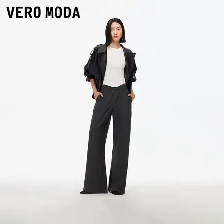 Vero Moda休闲裤2025秋季新款松紧腰头宽松直筒裤休闲3253PL029图片