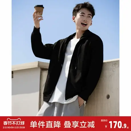 唐狮2026秋冬重磅开衫卫衣男式上衣休闲百搭青少年卫衣男高级感潮商品大图