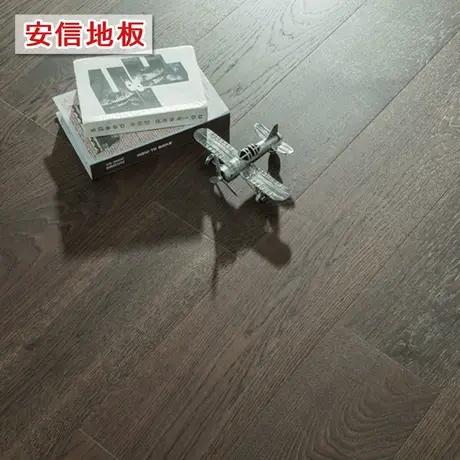 安信橡木三层实木复合地板可可锁扣地暖适用ENF级3mm表层图片