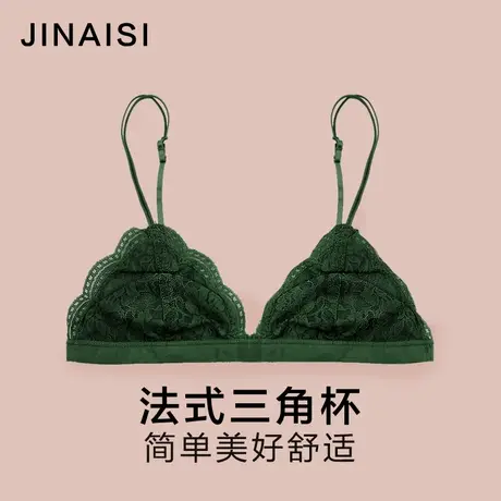 性感蕾丝薄款舒适内衣法式无钢圈小胸文胸bralette不凸点软杯套装商品大图