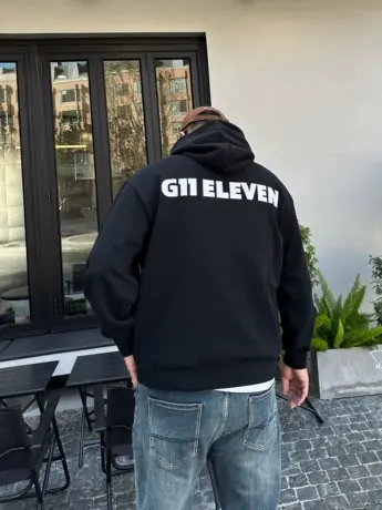 大依无忧秋新款大码男装宽松廓版潮胖子加肥加大男士套头帽衫卫衣商品大图