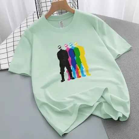 重磅纯棉t恤男短袖美式潮流圆领上衣服潮牌夏季半袖宽松全棉体恤商品大图