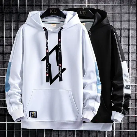 连帽卫衣男2023新款秋季帅气外套男士春秋款潮牌潮流宽松上衣服商品大图