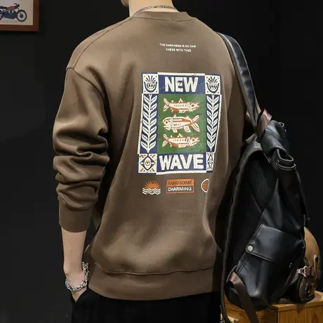 重磅卫衣男春季2024新款潮牌春秋款美式男款衣服长袖大码秋冬外套商品大图