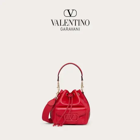 【明星同款】华伦天奴VALENTINO女士 LOCO 小牛皮水桶包图片