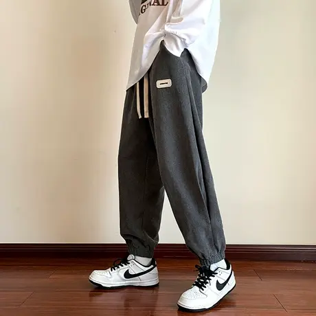 裤子男春秋季潮牌ins宽松运动潮流百搭vibe风高街束脚休闲长裤子商品大图