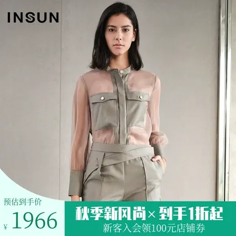 恩裳衬衫女夏季设计感小众气质时尚衬衣开衫立领春季上衣图片