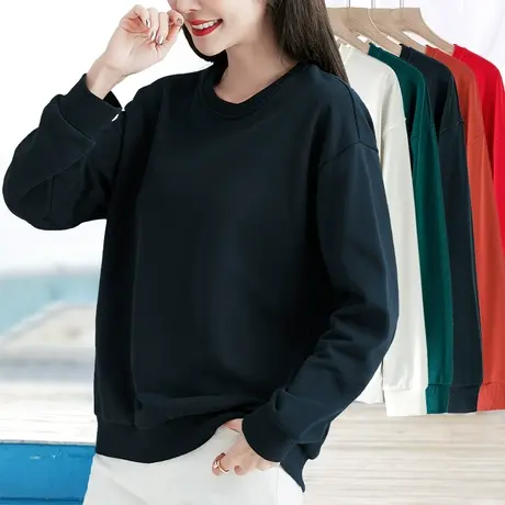 卫衣女士2023年新款春秋宽松长袖打底衫减龄显瘦中年妈妈套头上衣商品大图