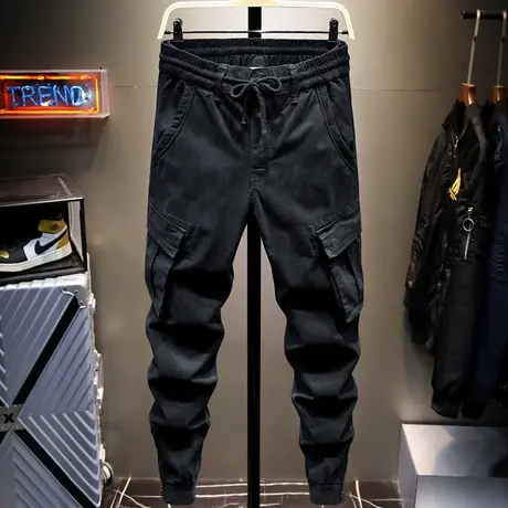 夏季工装裤男束脚休闲裤子宽松长裤潮牌余文乐美式休闲男装学生商品大图