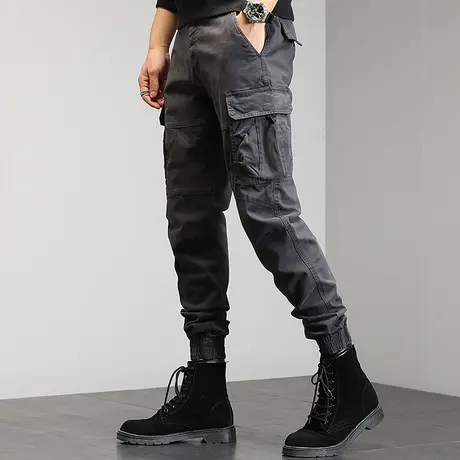 工装裤子男士2022年冬抗寒保暖外穿运动百搭潮牌休闲束脚工装裤男商品大图