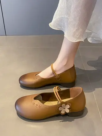 法式玛丽珍鞋软底平底奶奶鞋2023新款春秋圆头瓢鞋仙女鞋温柔单鞋商品大图