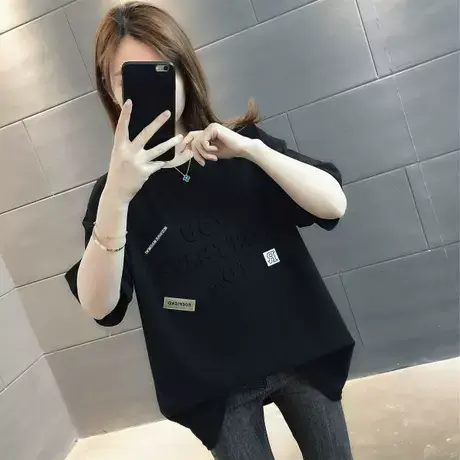 胖mm欧货大码短袖t恤女装夏季新款洋气显瘦体桖半袖遮肉上衣200斤商品大图