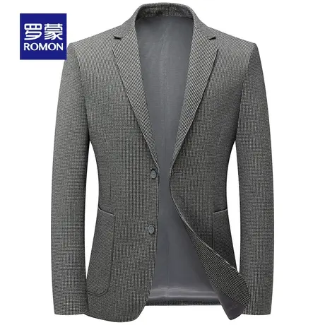 罗蒙西服男士2024年春季新款商务休闲职业结婚礼服工装单西装外套图片