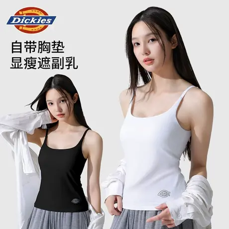 Dickies白色吊带背心女2025新款夏季透气带胸垫内衣美背内搭打底商品大图