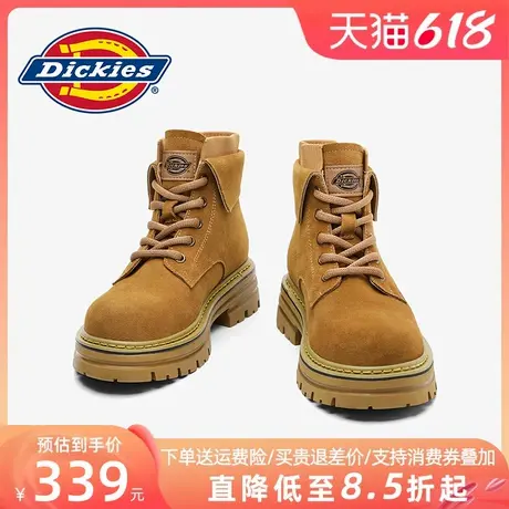 Dickies马丁靴女款2025夏季新款女鞋厚底女靴英伦风休闲工装靴子商品大图