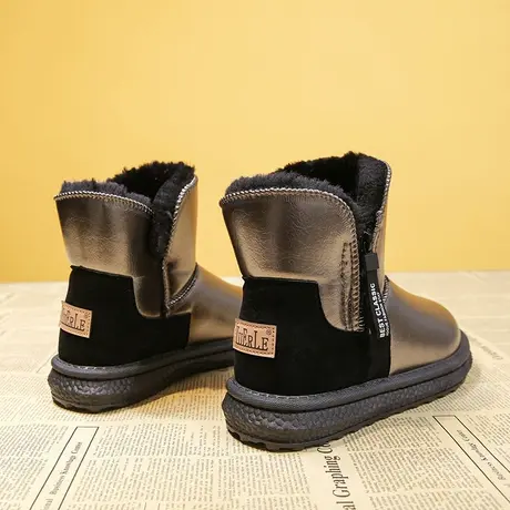 雪地靴女2023年新款冬季棉鞋加绒加厚鞋子防水防滑皮毛一体雪地棉图片
