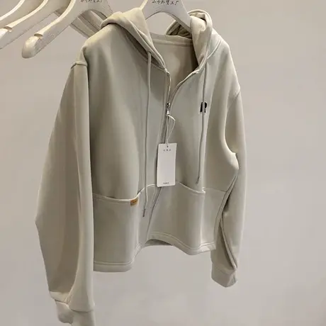 休闲运动开衫拉链卫衣女早秋宽松百搭显瘦韩版连帽外套上衣潮ins商品大图