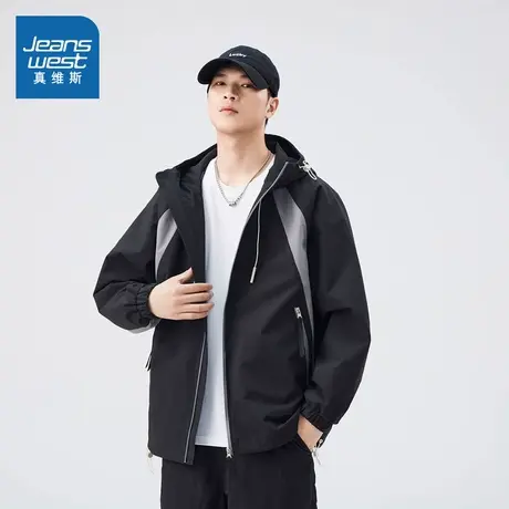 LE真维斯男装2024秋季新款简约休闲时尚潮流百搭风男女同款外套商品大图