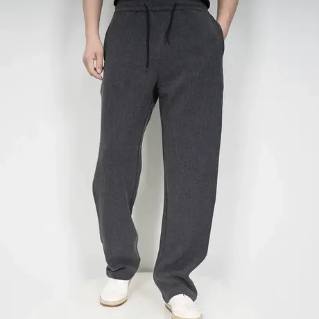 裤子男款宽松休闲裤秋冬男士裤子长裤2023新款运动裤黑色直筒裤男商品大图