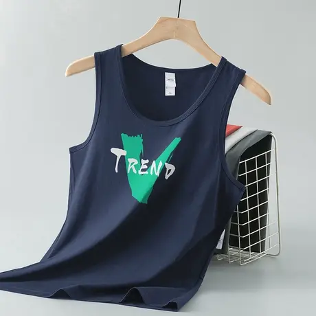 莫代尔棉男士背心夏季跨栏运动篮球坎肩健身速干冰丝凉感无袖吊带商品大图