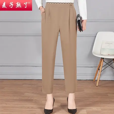 妈妈春夏新款裤子长裤老年人60岁宽松松紧腰大码奶奶裤中老年女装商品大图