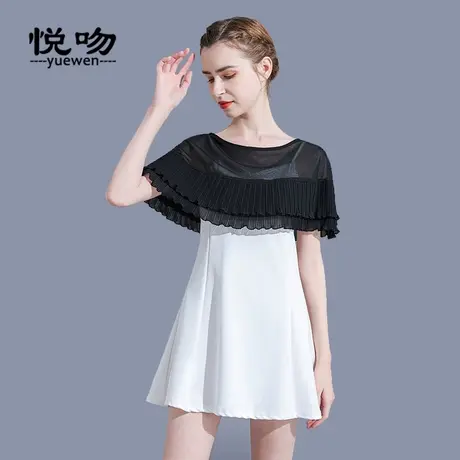 搭配吊带裙的罩衫女复古斗篷外搭小披肩夏百搭短款网纱坎肩薄上衣商品大图