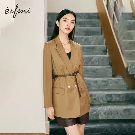 【商场同款】伊芙丽2021年秋装新款职场通勤收腰西装女1C9211943Q商品大图