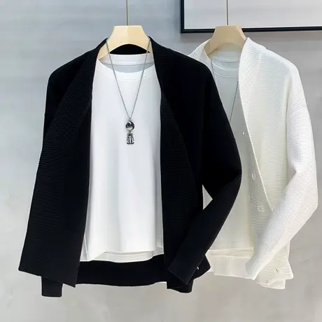 毛衣外套男士春秋新款宽松潮流外穿高端针织衫开衫男秋冬2023新款商品大图