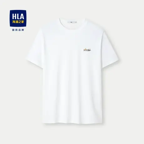 HLA/海澜之家感温智控吸湿透气短袖T恤24春夏新款圆领简约上衣男图片