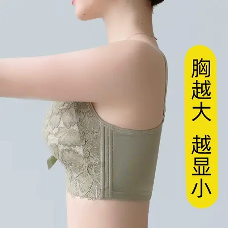 大胸显小胸内衣女夏天薄款无钢圈全罩杯透气收副乳夏季大码文胸罩商品大图