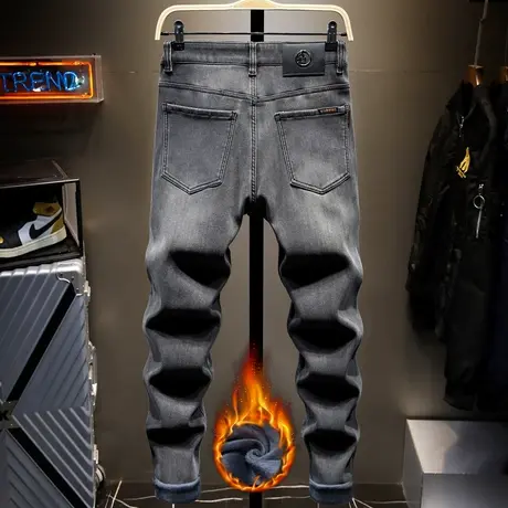 春夏款2021新款牛仔裤男修身小脚男士休闲长裤子男百搭韩版潮流款商品大图