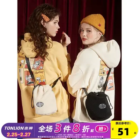 唐狮2021新款复古潮流时尚基础款秋冬季仿羊羔毛斜挎包单肩包挎包商品大图
