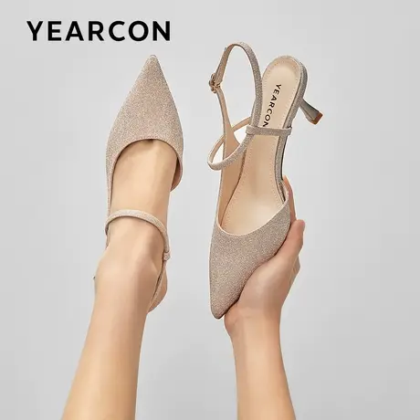 意尔康尖头细跟高跟鞋女春季新款法式温柔晚晚风成人礼优雅单鞋商品大图