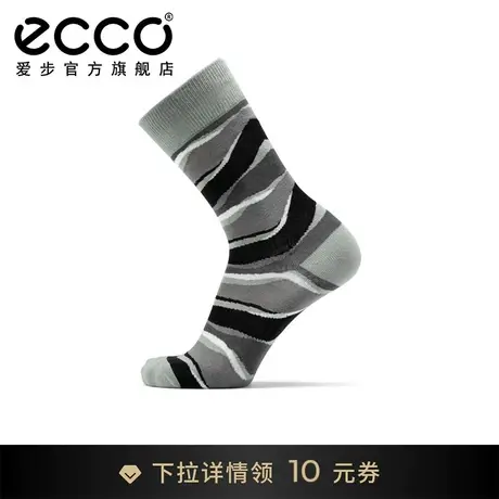 ECCO爱步男士袜子 不规则条纹男袜中筒袜三双一套 9085343商品大图