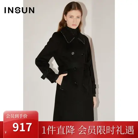 [自然环保]恩裳COVER冬2022舒适保暖羊毛易打理气质毛呢大衣商品大图