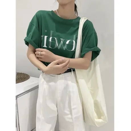 夏季短袖t恤女2021年新款韩版宽松百搭半袖网红ins超火上衣体恤衫商品大图