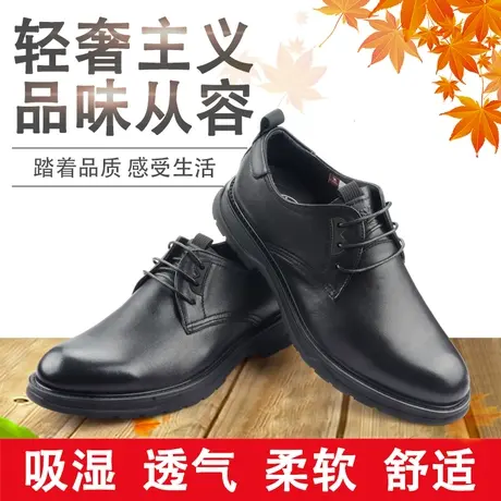 Camel/骆驼2021秋季新品牛皮商务正装舒适透气工装男鞋A213005953商品大图