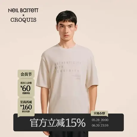 【Neil Barrett联名】速写男装秋冬新款休闲宽松短袖T恤印花潮商品大图